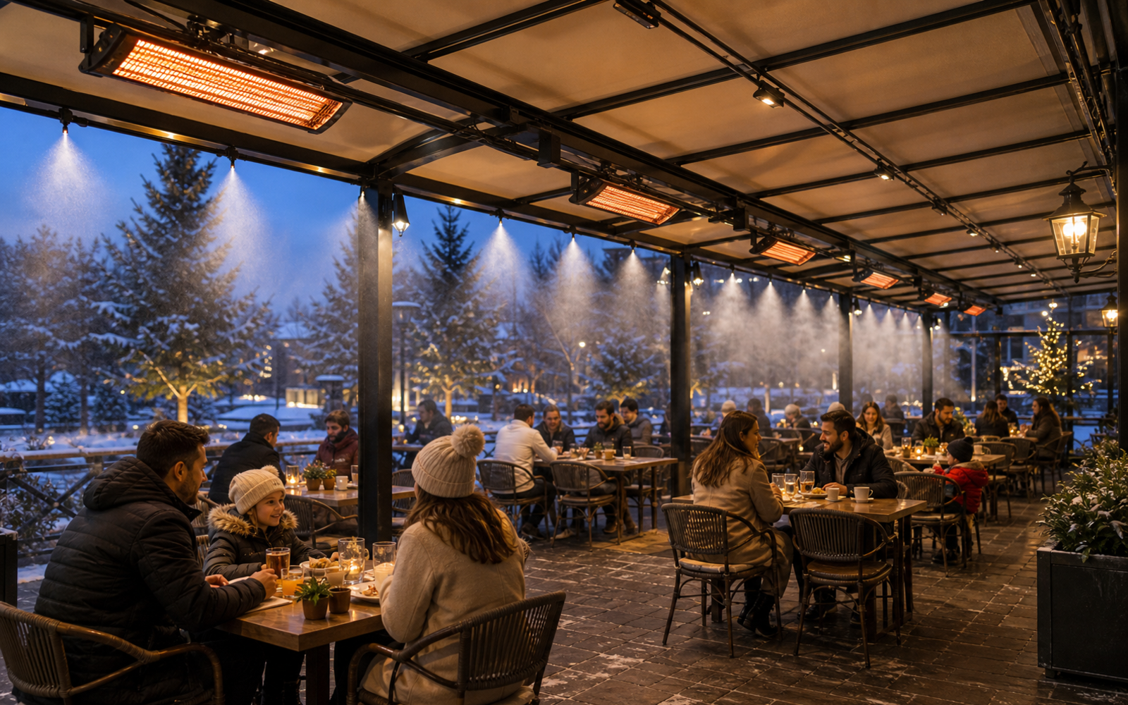 Cafeteria Outdoor Isıtma Systems application image