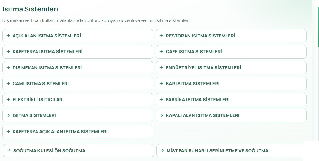 MEGAMİST profesyonel uygulama görseli: Isitma Galeri