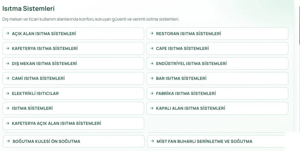 MEGAMİST profesyonel uygulama görseli: Isitma Galeri