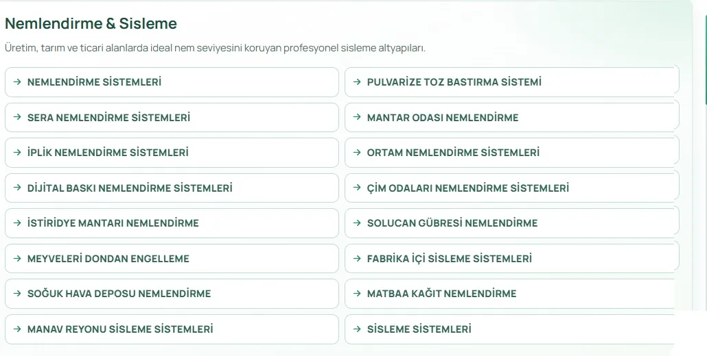 MEGAMİST profesyonel uygulama görseli: Nemlendirme Galeri