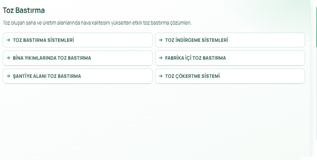 MEGAMİST profesyonel uygulama görseli: Toz Bastirma Galeri